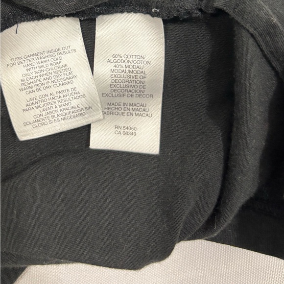 Jones New York Signature Women’s Top Knitted Crochet Lace Neckline Cotton Modal - Picture 4 of 4